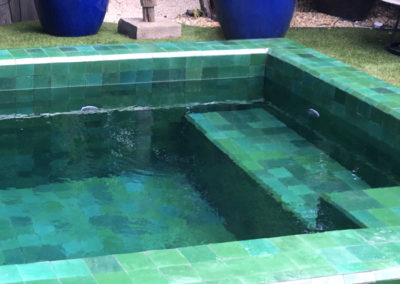 Bassin en zellige vert émeraude