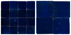 Carreaux de Zellige de couleur "Bleu Roi"