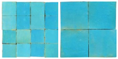 Carreaux de Zellige de couleur "Bleu Turquoise"