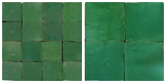 Carreaux de Zellige de couleur "Vert Céladon"