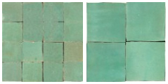 Carreaux de Zellige de couleur "Vert d eau"