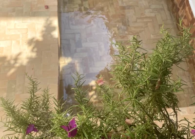 Bassin conçu en Bejmat de couleur naturelle