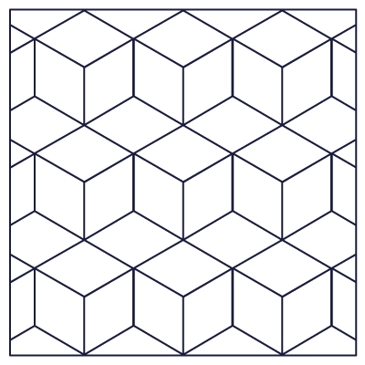 Motif de zellige traditionnel : Cube