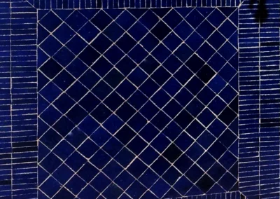 Surface intérieur en Zellige bleu nuit