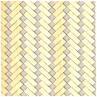 Surface en chevrons avec cabochons