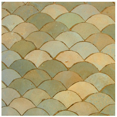 Surface carrelée en écaille de poisson / Chakour