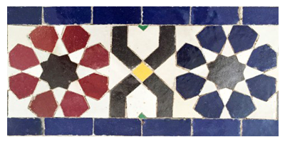 Exemple de frise "Anjuna" 6 couleurs