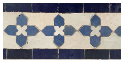 Exemple de frise "Fleurs de Matécha" tricolore