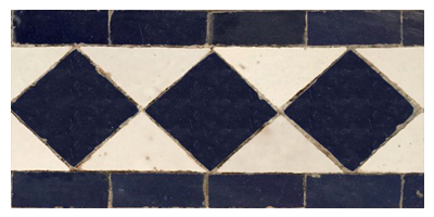 Exemple de frise "Tagra" bicolore grand modèle