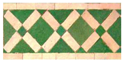 Exemple de frise "Treillis" bicolore