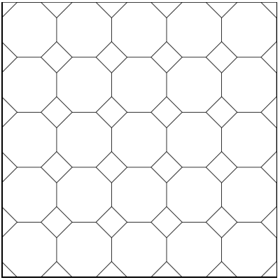 Plan de pose pour une surface Tagra en petit modèle