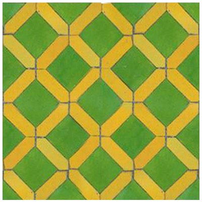 Surface de carrelage en treillis complet bicolore