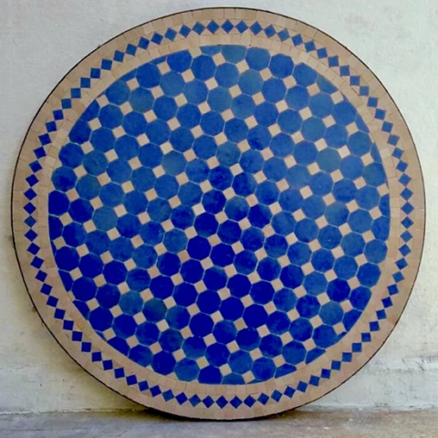 Plateau pour petite table ronde en zellige