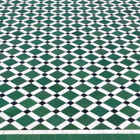 Surface de carrelage marocain, Zellige treillis