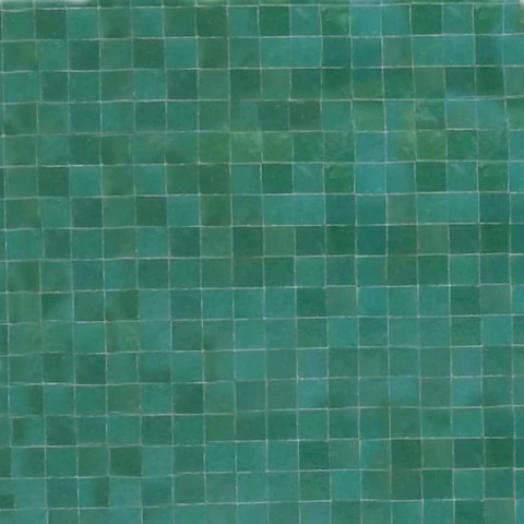 Zellige vert émeraude carré 3.5 x 3.5 centimètres