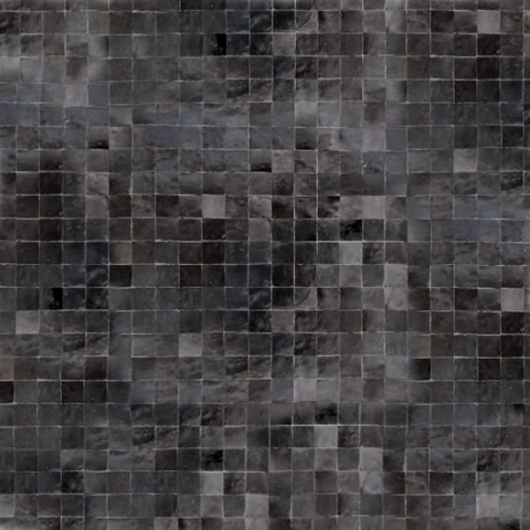 Zellige noir en carré 5 x 5 centimètres