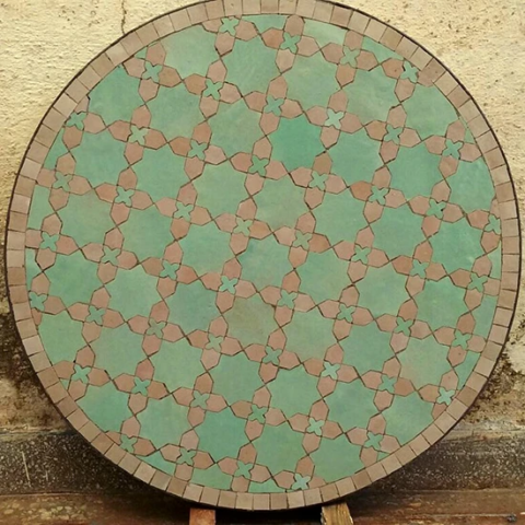 Plateau de table en zellige, création faite à la main disponible à la boutique de décoration Art et Sud déco Marseille (13)