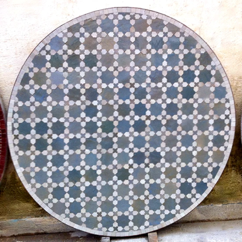 Plateau de table sur mesure en zellige