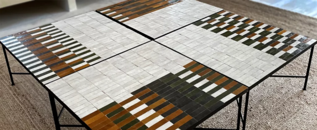 Tables basses en zellige, création unique sur mesure pour Saint-Tropez (83)