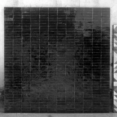 Plateau de table en zellige, 100 cm de côté