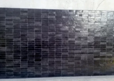 Plateau 180x90cm en zellige de couleur encre pour table sur mesure