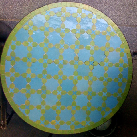 Plateau de table 70cm en zellige, commande sur mesure pour paris (75)