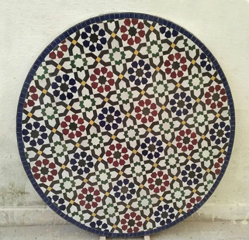 Grande table ronde en zellige, fabrication sur mesure pour Monaco (99)