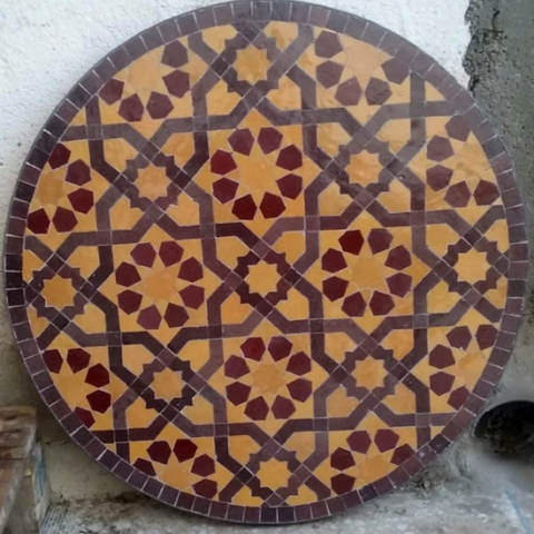 Plateau de table ronde en zellige pour Montpellier (34)
