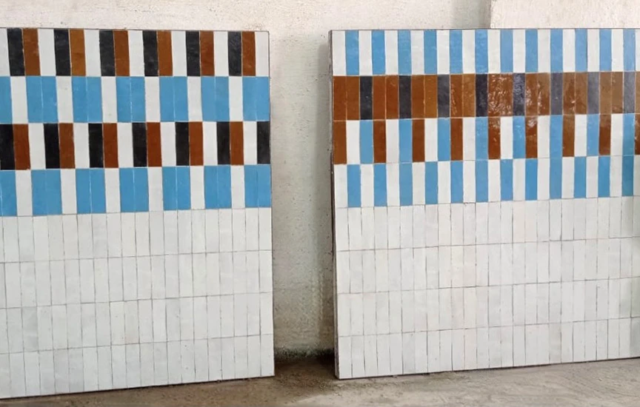 Plateaux en zellige de table pour un hôtel, commande et création sur mesure