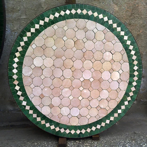 Plateau de 70cm pour table ronde, zellige fait main