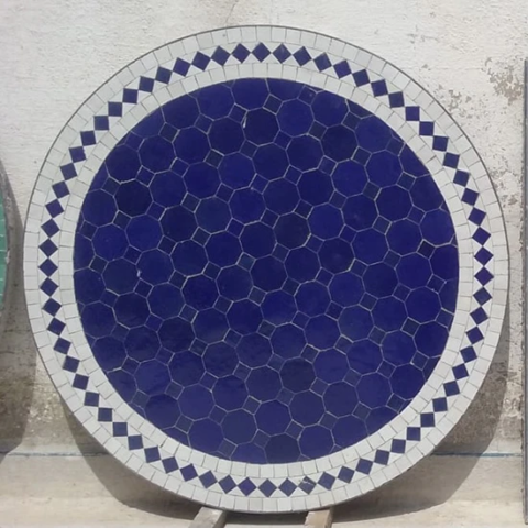 table en zellige et fer forgé sur mesure