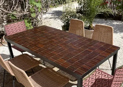 Zellige rectangle marron cuivré