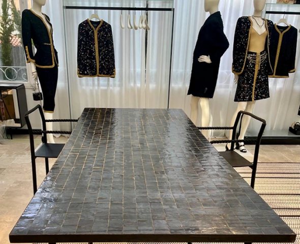 Console en zellige pour galerie d'exposition à Paris (75)