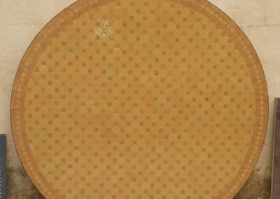 Zellige ocre et jaune clair, fabrication traditionnelle à la main