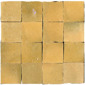 Carreaux de zellige 5x5 cm fabriqués à la main de couleur beige cuivré