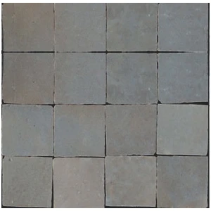 Carreaux de zellige 5x5 cm fabriqués à la main de couleur gris foncé